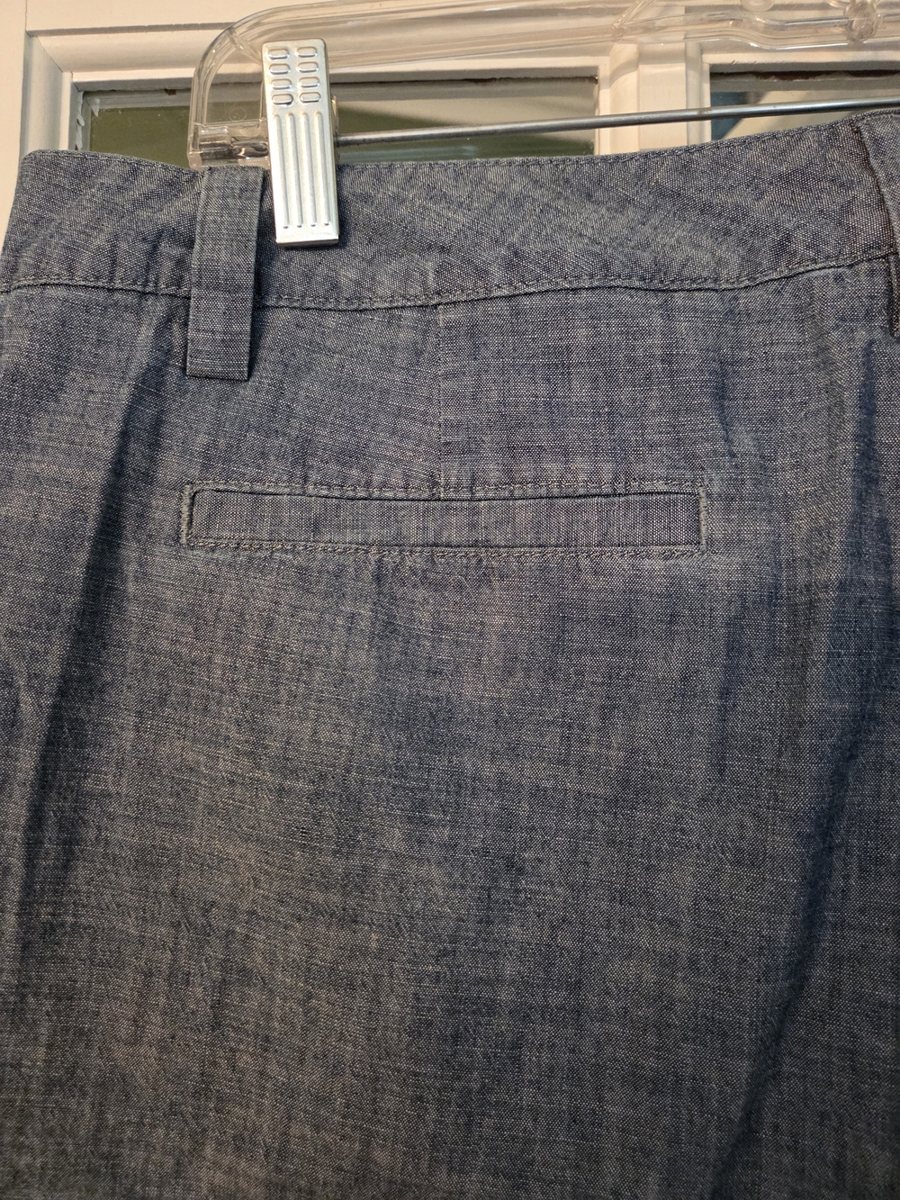 Lands' End Women's Chambray Bermuda Shorts - Light Blue - Size 12 - Picture 10 of 10